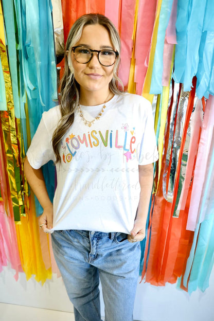Louisville Diary Doodles White Tee - Tees