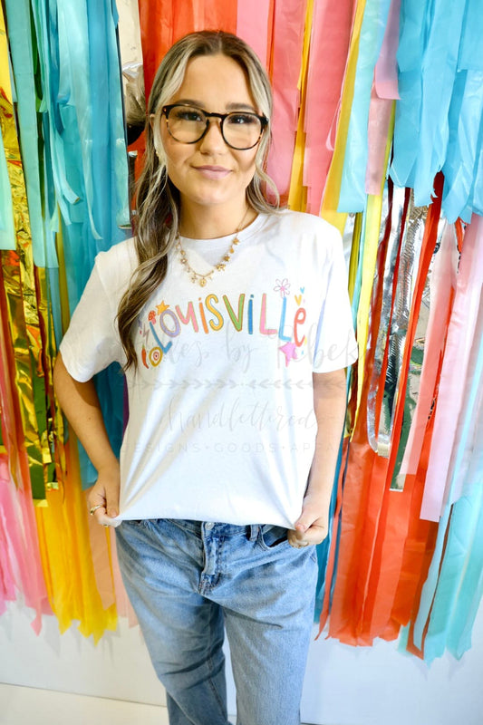 Louisville Diary Doodles White Tee - Tees