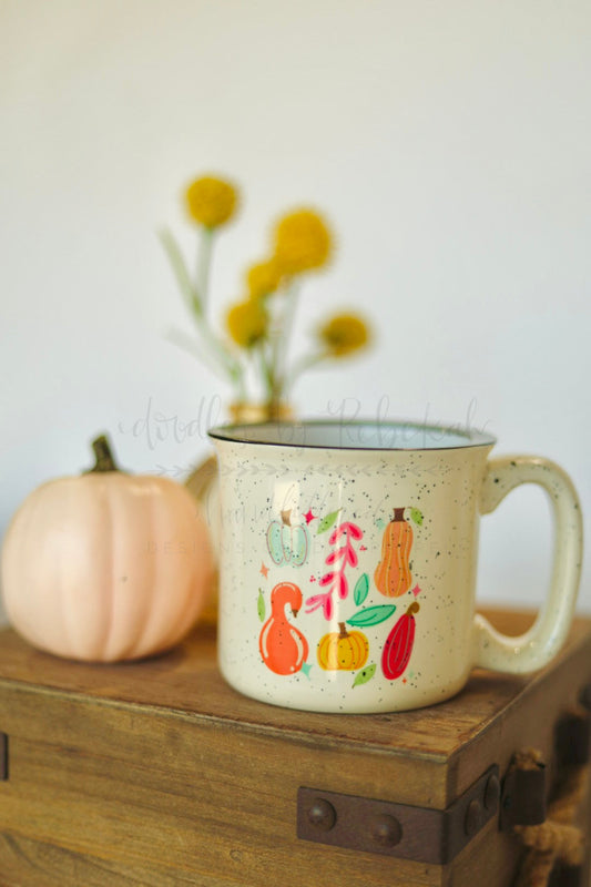 Colorful Gourds Collage Mug