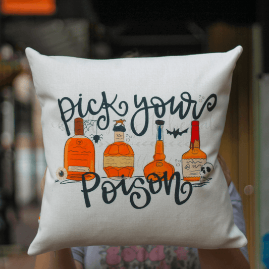 Pick Your Poison Bourbon Square Pillow