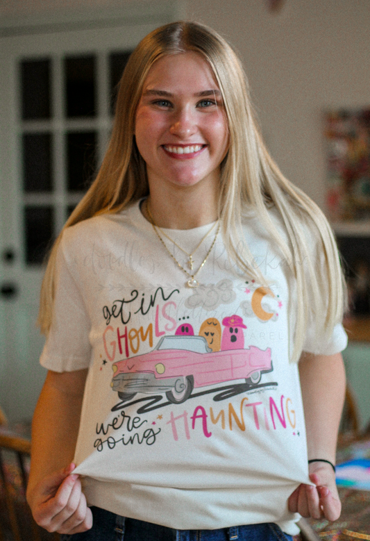 Get in Ghouls We're Going Haunting Tee & Sweatshirt