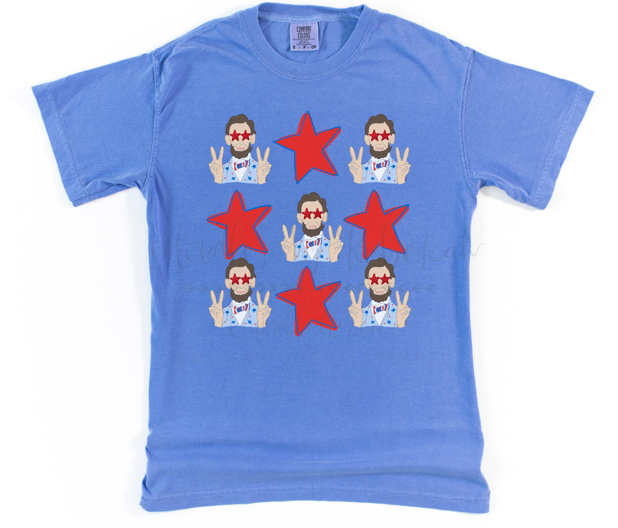 Patriotic Lincoln and Stars Tee