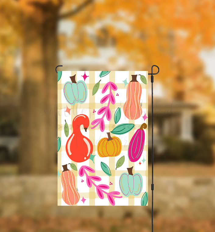 Colorful Gourds Garden Flag