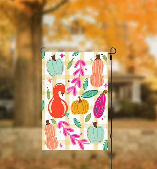 Colorful Gourds Garden Flag