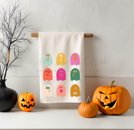9 Ghosts Tea Towel