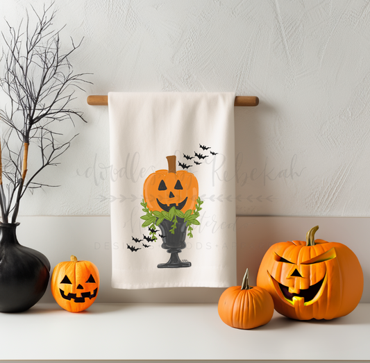 Jackolantern Topiary Tea Towel