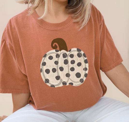 White Polka Dot Pumpkin