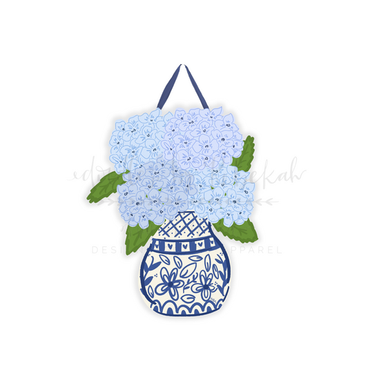 Blue Hydrangea Doorhanger