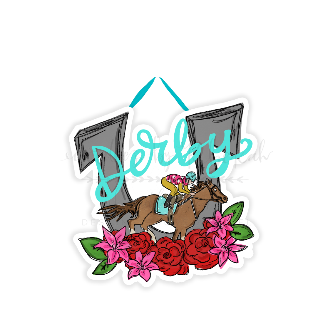 Aqua Derby Doorhanger