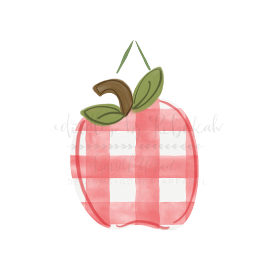 Gingham Apple Doorhanger