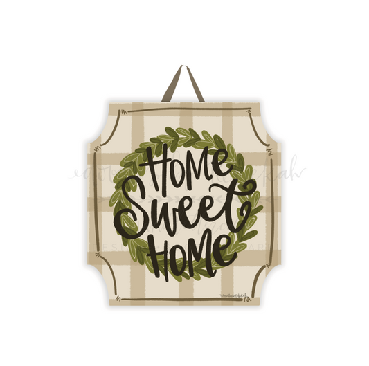 Home Sweet Home Square Doorhanger