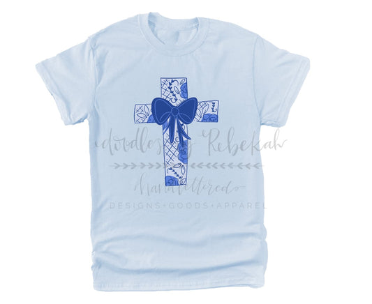 Blue Cross Bow - Tees