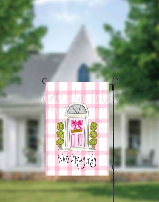 Front Door *Custom Town* Garden Flag