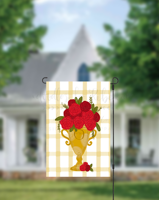 Derby Trophy with Roses Garden Flag