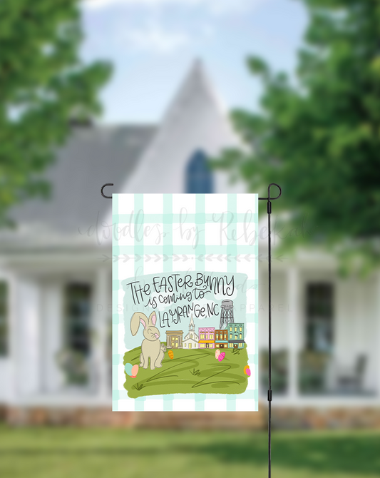 The Easter Bunny Is Coming To *Custom Town* Garden Flag