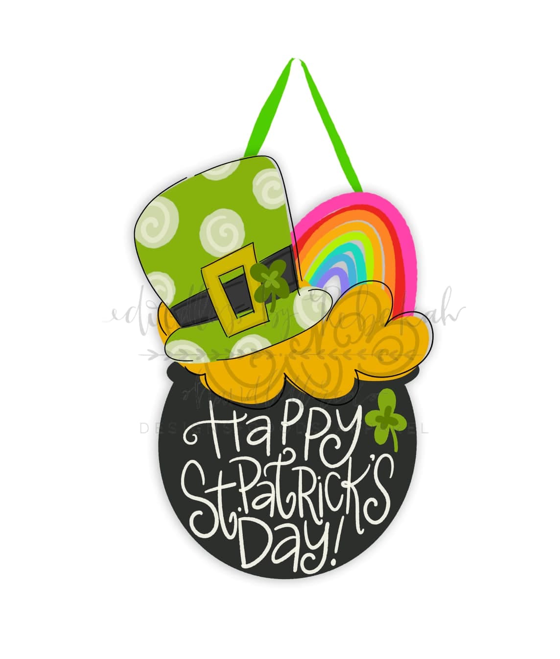 St. Patrick’s Day Cauldron Doorhanger - Door Hanger