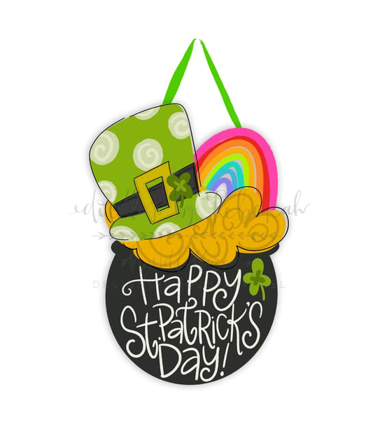 St. Patrick’s Day Cauldron Doorhanger - Door Hanger