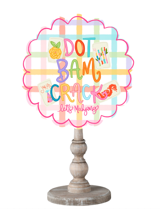Dot Bam Crack Mahjong Topper