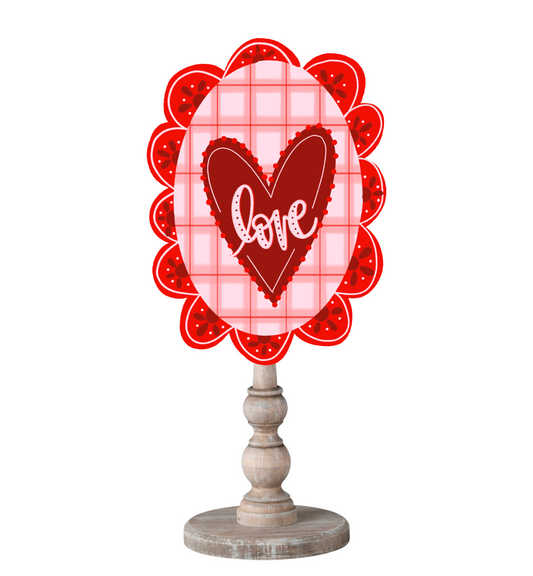 Scalloped Love Heart Topper