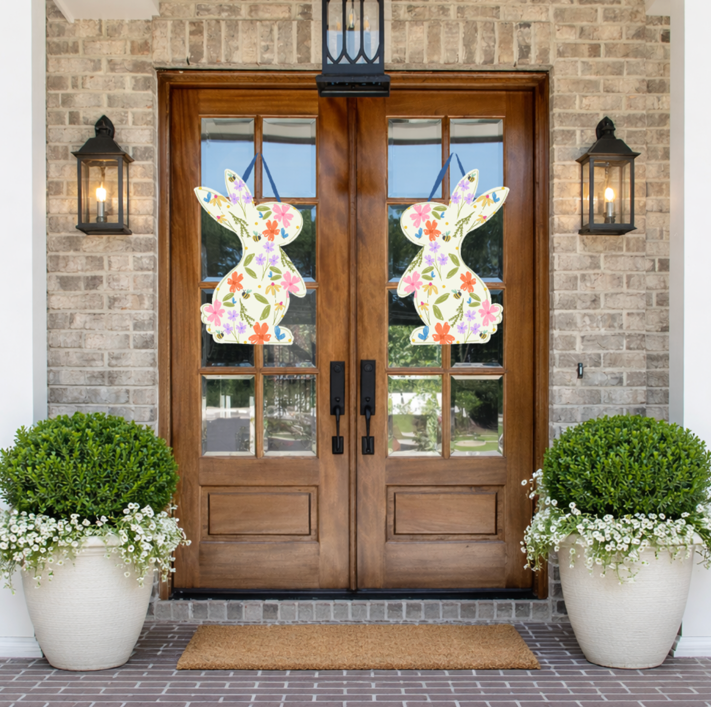 Wildflower Bunny Door Hanger- For Double Doors!