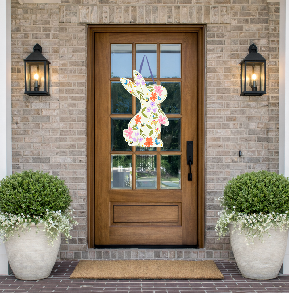 Wildflower Bunny Door Hanger- For Double Doors!