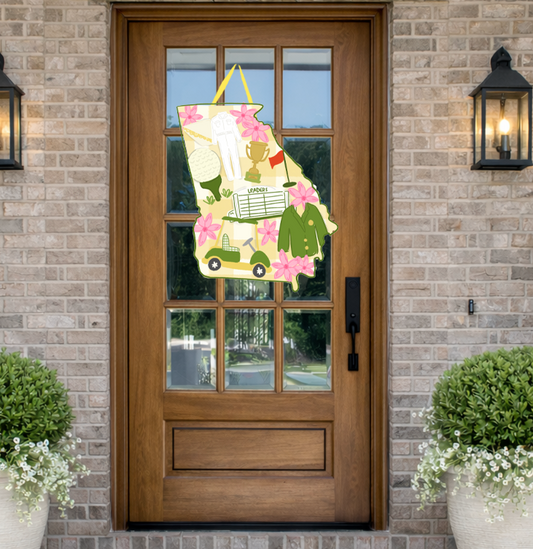Georgia Golf Door Hanger