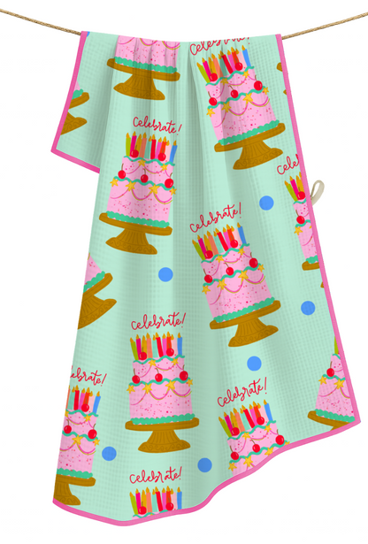 Birthday- Microfiber Waffle Weave Tea Towel