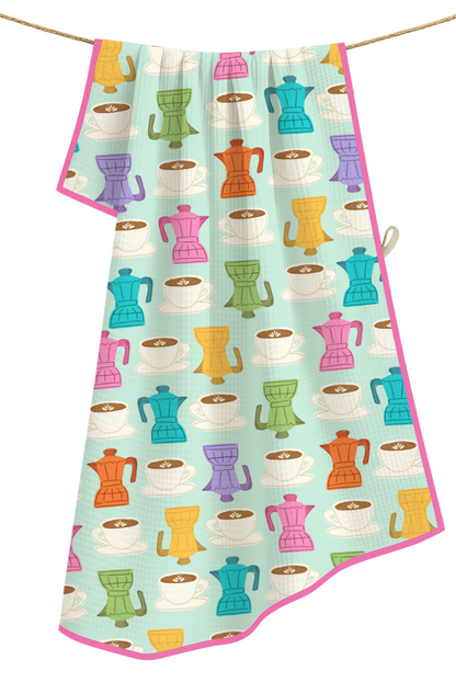 Coffee- Microfiber Waffle Weave Tea Towel
