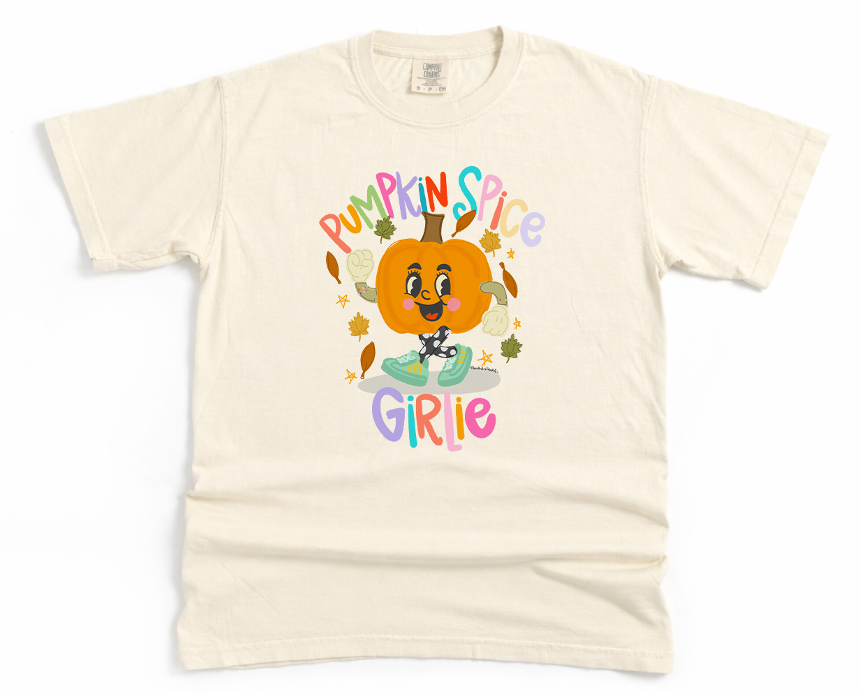Pumpkin Spice Girlie Ivory Tee