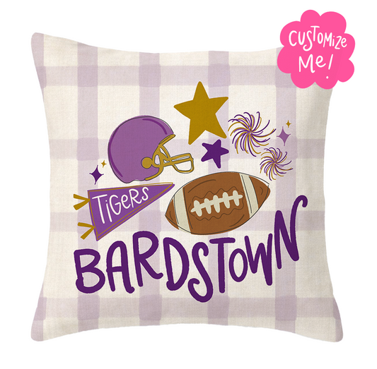 Custom High School Football Pride Pillow