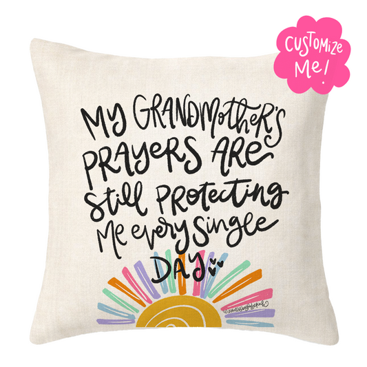 My Grandmother's Prayers Square Pillow