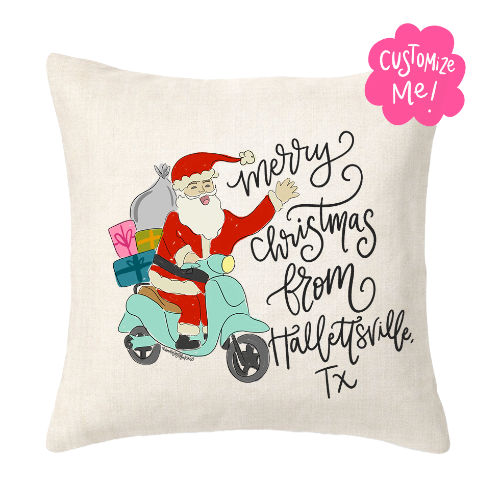 Merry Christmas From *Custom State* Square Pillow