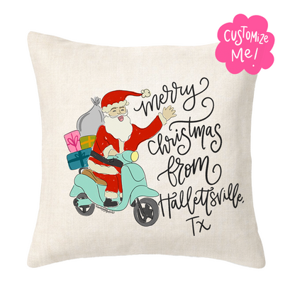 Merry Christmas From *Custom State* Square Pillow