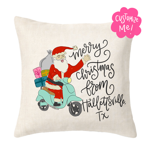 Merry Christmas From *Custom State* Square Pillow