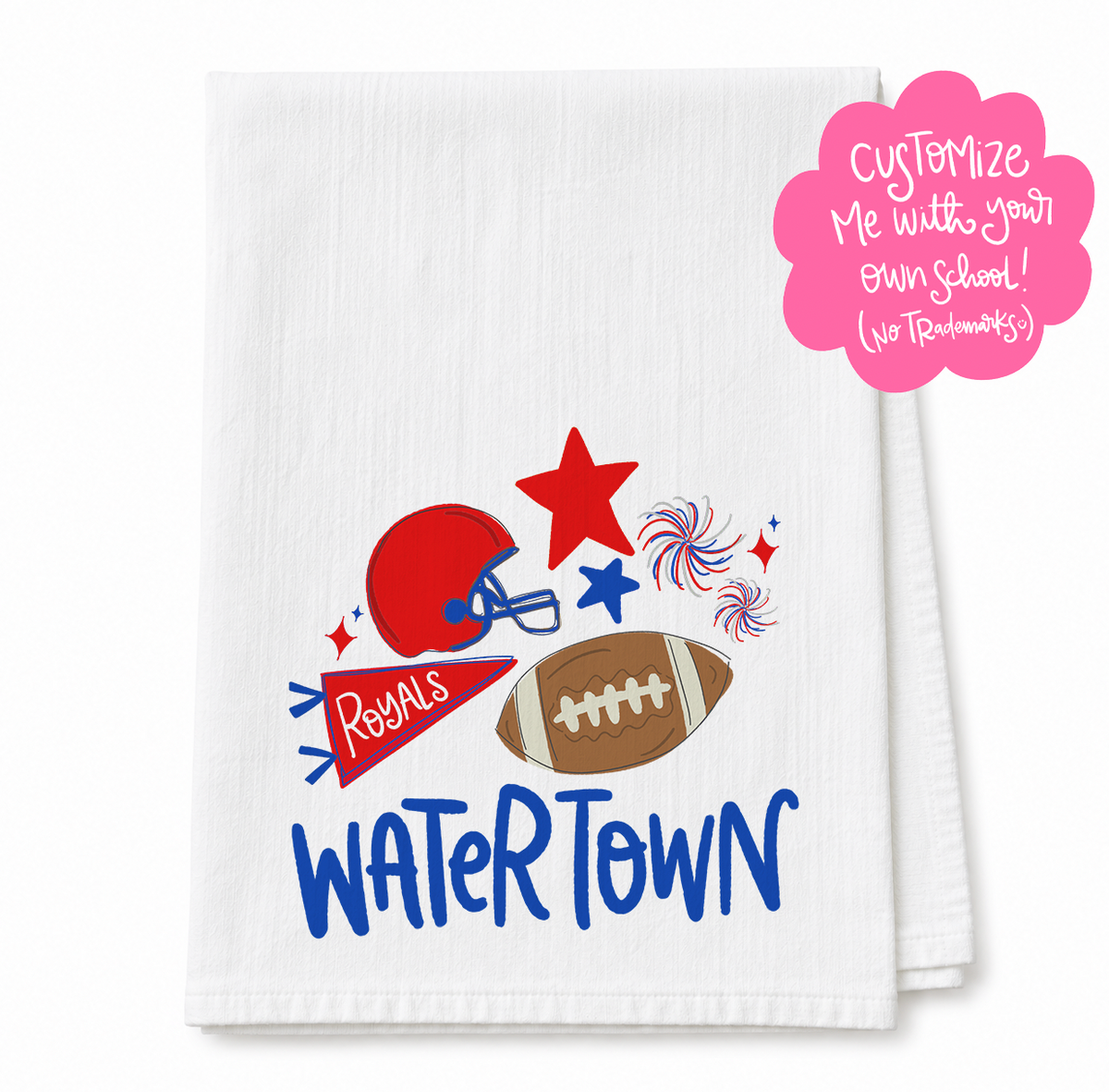 Custom Football Team Tea Towel