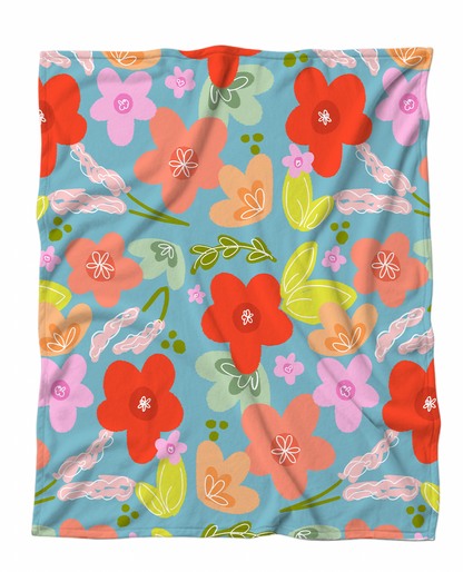 Peaceful Floral Fields Blanket