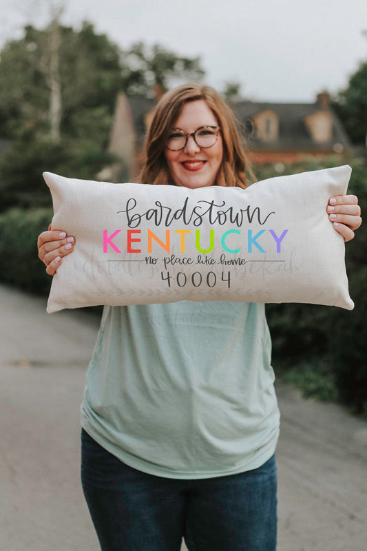 Color "No Place Like Home" Lumbar Pillow [Custom]