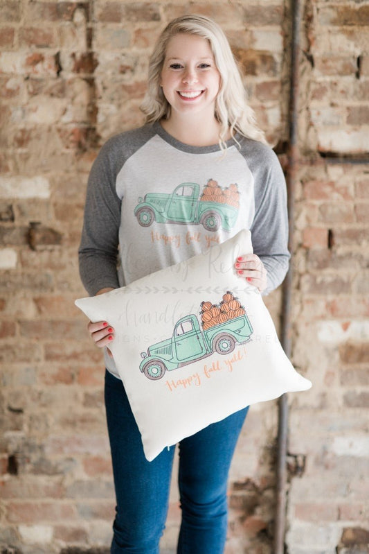 Happy Fall Y'all! Pillow - Doodles by Rebekah