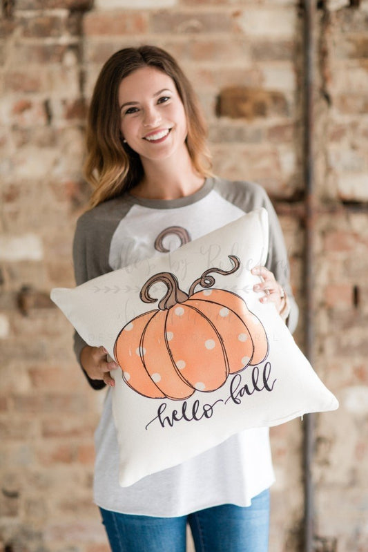 Hello Fall Pillow - Doodles by Rebekah