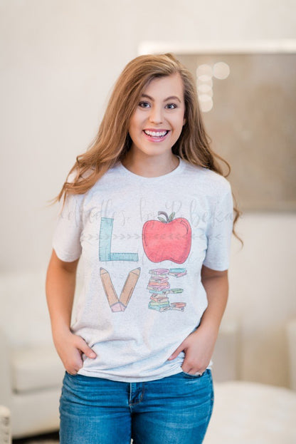 ‘LOVE’ Back to School Tee - Doodles by Rebekah