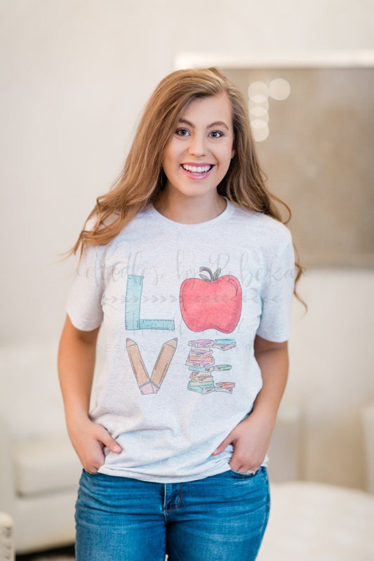 ‘LOVE’ Back to School Tee - Doodles by Rebekah