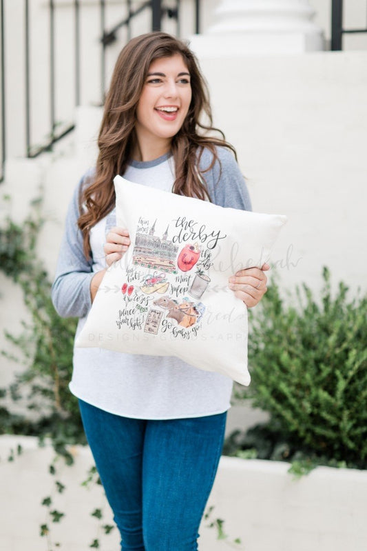 KY Derby Pillow - Doodles by Rebekah