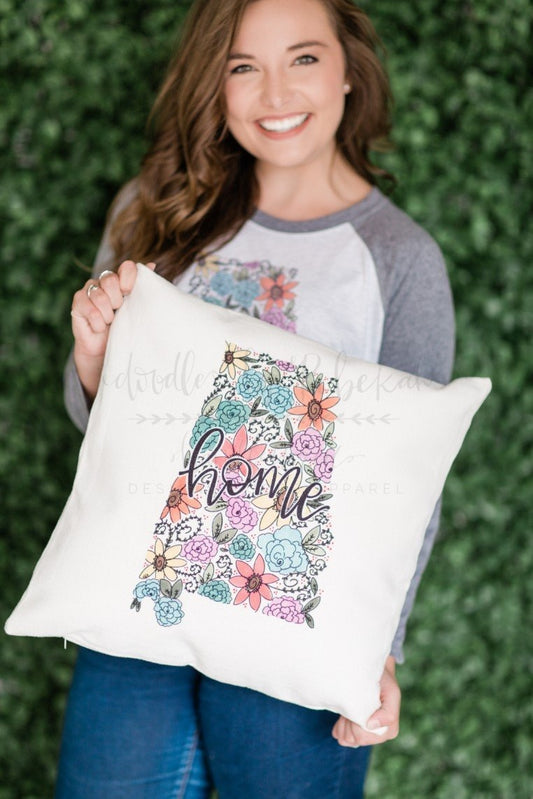 Alabama Floral Pillow - Doodles by Rebekah