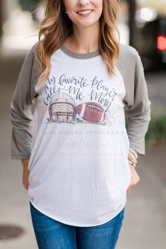 Football Mom Raglan - Doodles by Rebekah