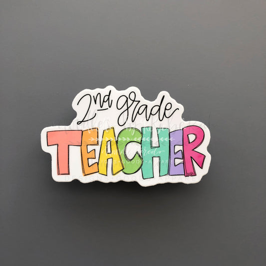 2nd Grade Teacher Sticker - Sticker
