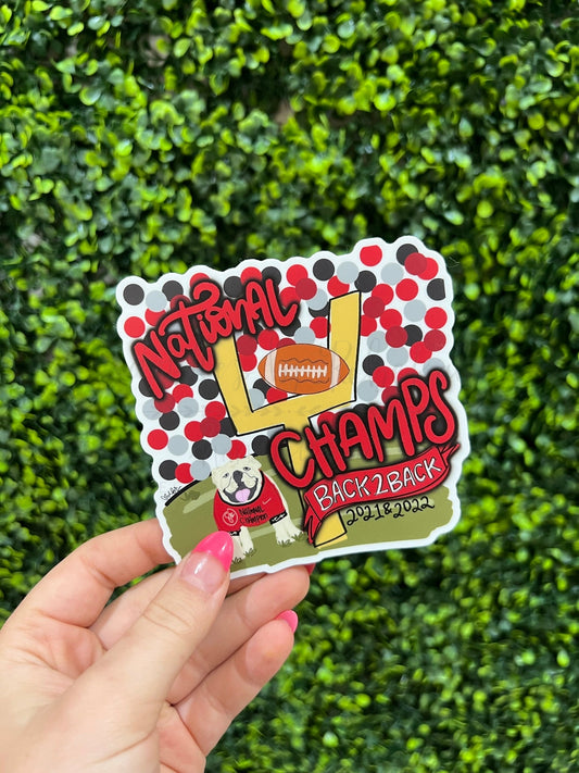 National Champs Back2Back Sticker