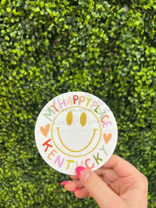 My Happy Place Kentucky Sticker - Sticker