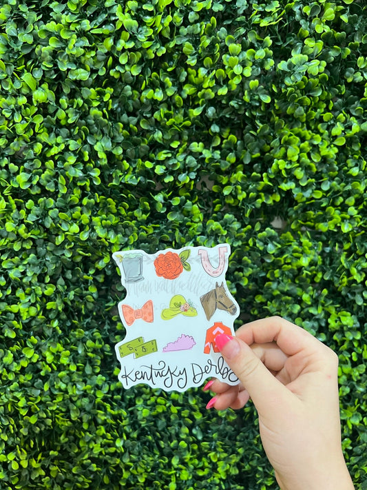 Kentucky Derby Collage Sticker - Sticker