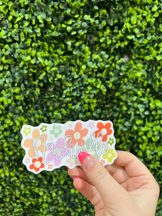 Nashville Groovy Flowers Sticker