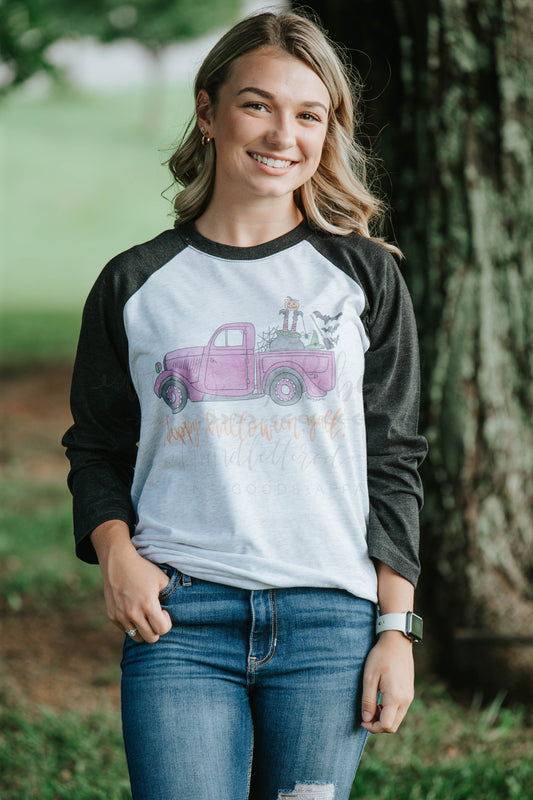 Happy Halloween Yall - Baseball Tee